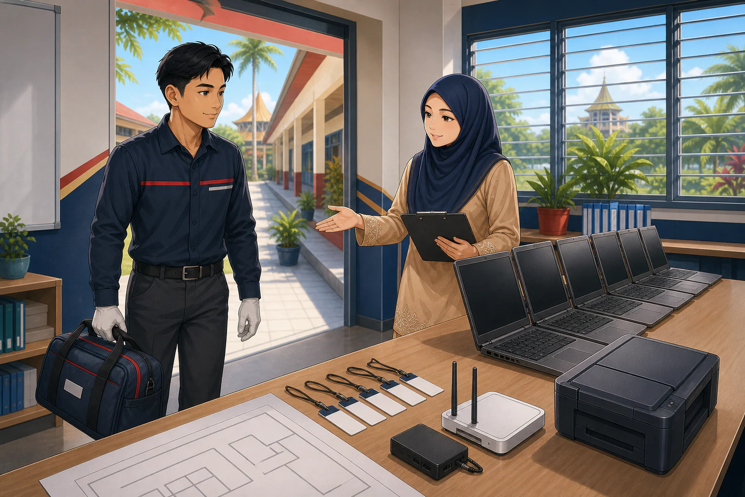Sekolah menyediakan peralatan, senarai semak dan pelan lokasi sebelum lawatan PTIS.