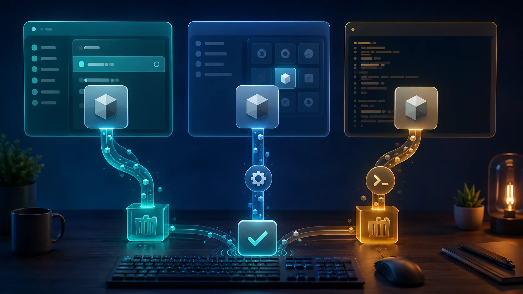 Ilustrasi menu Windows 11 yang menunjukkan pilihan untuk menyahpasang aplikasi.