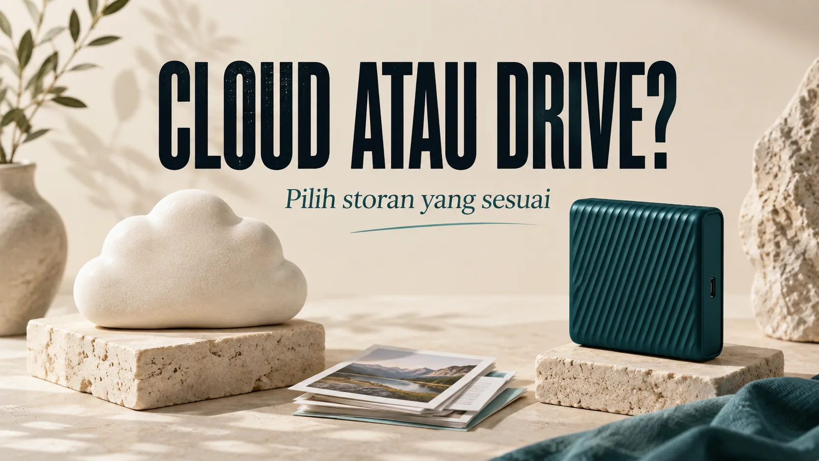 Cloud atau Drive: perbandingan storan awan dan pemacu luaran untuk salinan data.